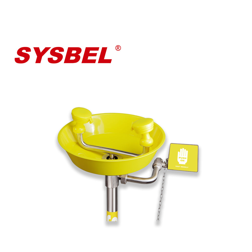 SYSBEL WG7033FY Pedestal Mounted Emergency Eye Face Wash Station