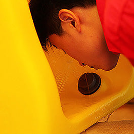 SYSBEL 30L Portable Eyewash Station with Mobile 142L Waste Cart