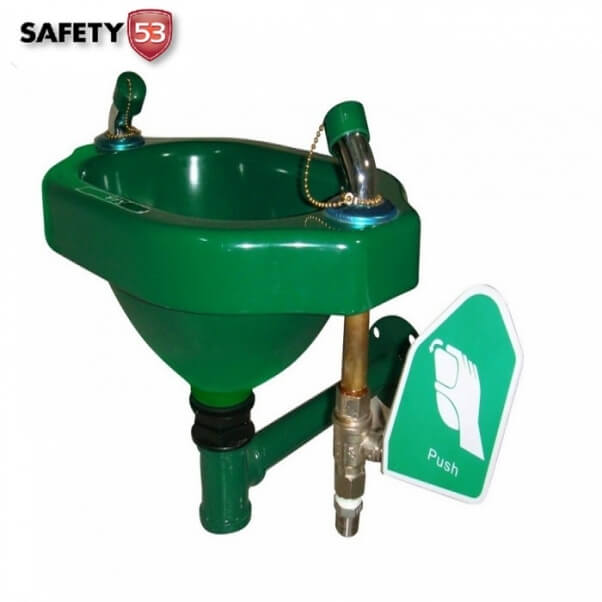Safety 53 B100/MS Wall Mounted Emergency Industrial Eye Wash Station