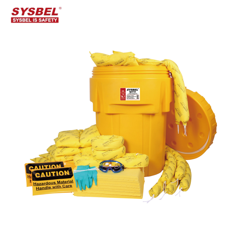 Sysbell 20 Gallon Polyethylene Overpack Salvage Drum for Chemical Spills