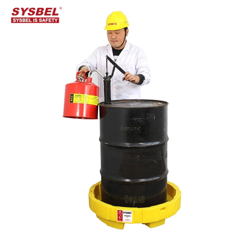 Sysbel 36L Single Drum Polyethylene Spill Containment Tray Yellow