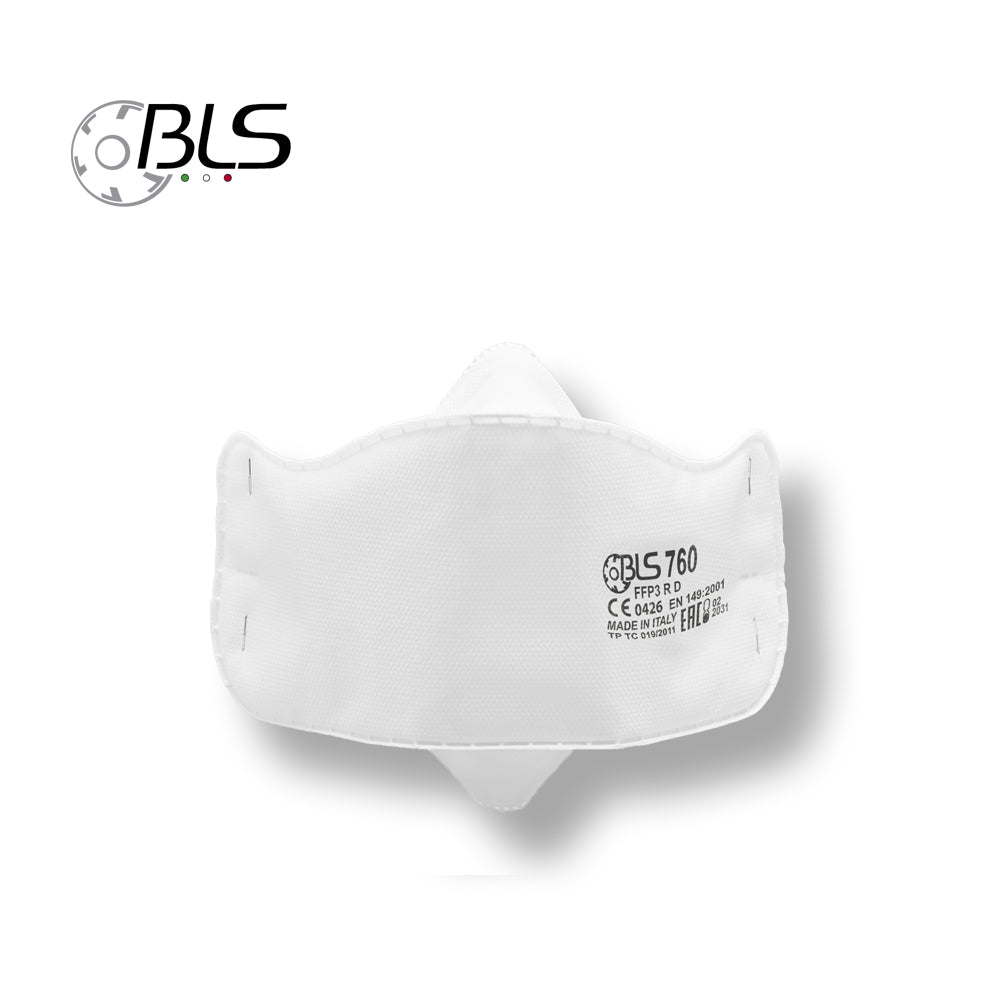 BLS 700 FFP2 Disposable Mask 3-Panel Flat Design Respirator