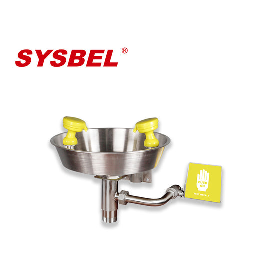 SYSBEL WG7023 Wall Mounted Stainless Steel Emergency Eye Wash Station