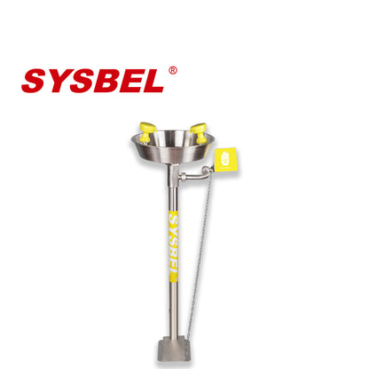 SYSBEL WG7033F Pedestal Mounted Stainless Steel Emergency Eye Face Wash