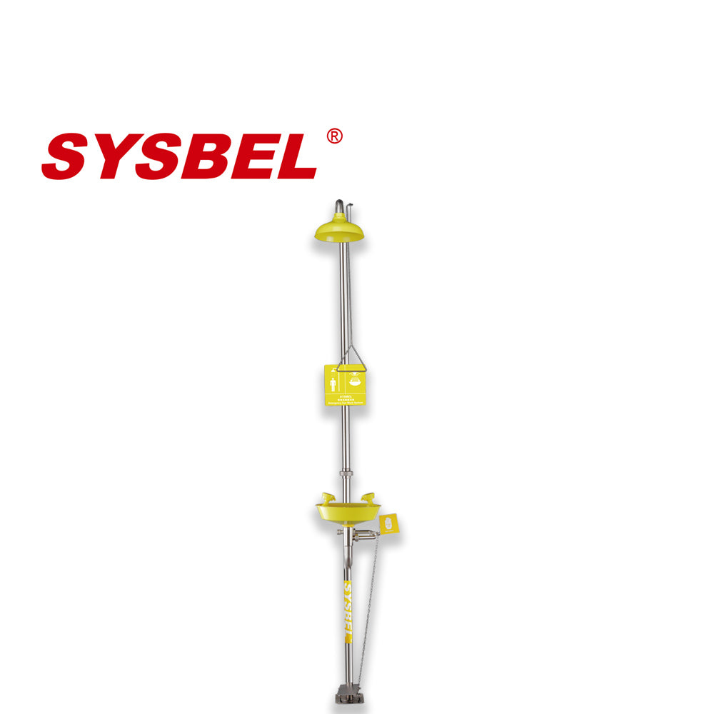 SYSBEL Stainless Steel Emergency Shower and Eyewash Combination Unit