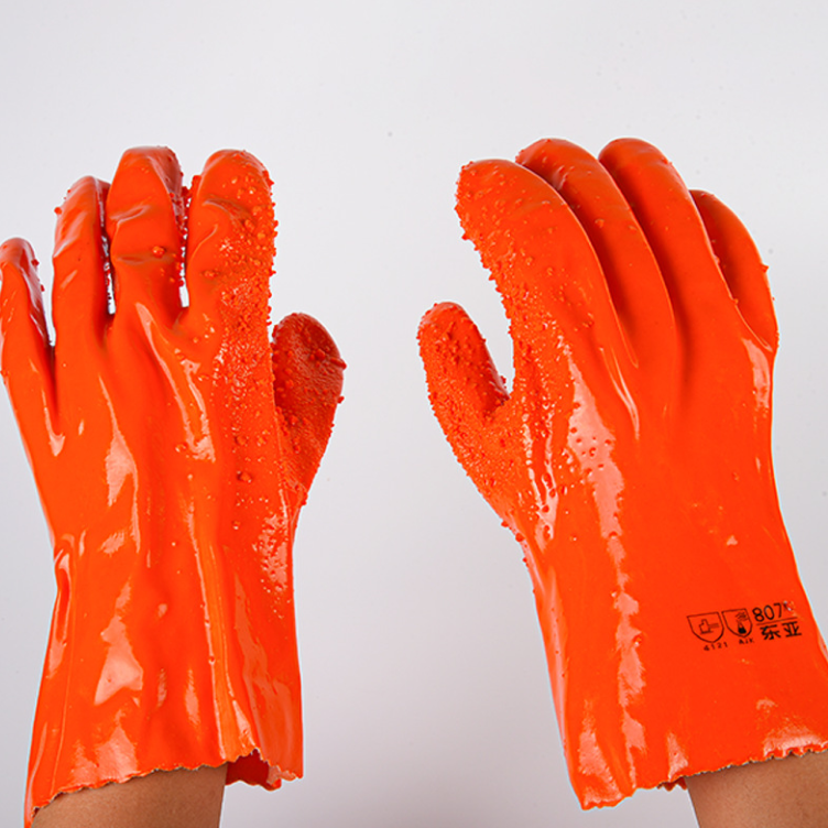 East Asia 807 Waterproof Anti-Slip PVC Chemical Protective Gloves