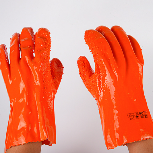 East Asia 807 Waterproof Anti-Slip PVC Chemical Protective Gloves