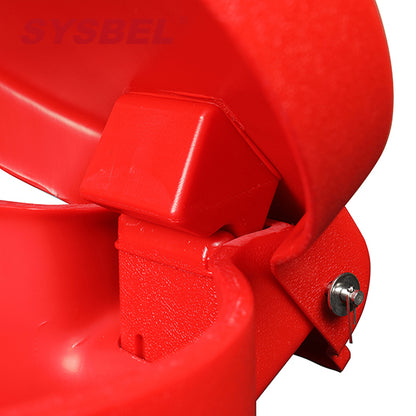 SYSBEL 14 Gallon Red Polyethylene Biohazard Waste Container Pedal