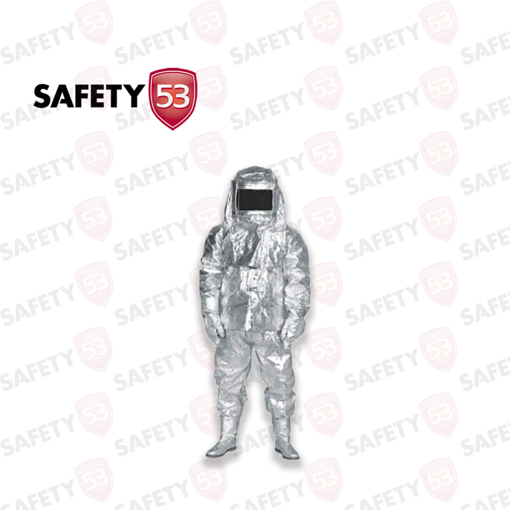 Silver Aluminized Heat Resistant Fire Retardant Full Safety Suit
