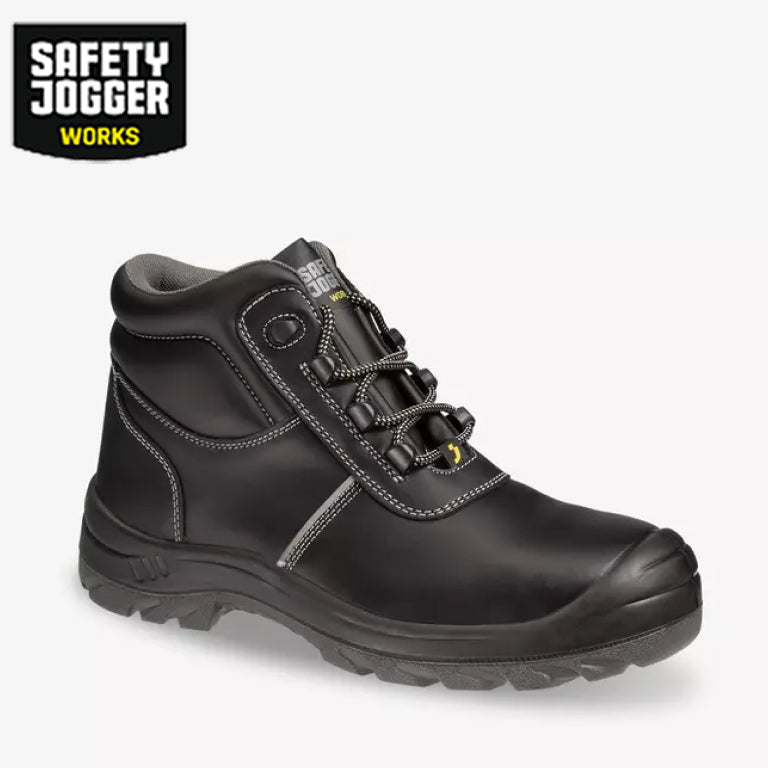 Safety Jogger EOS S3S Mid-Cut ESD Leather Metal-Free Safety Boots