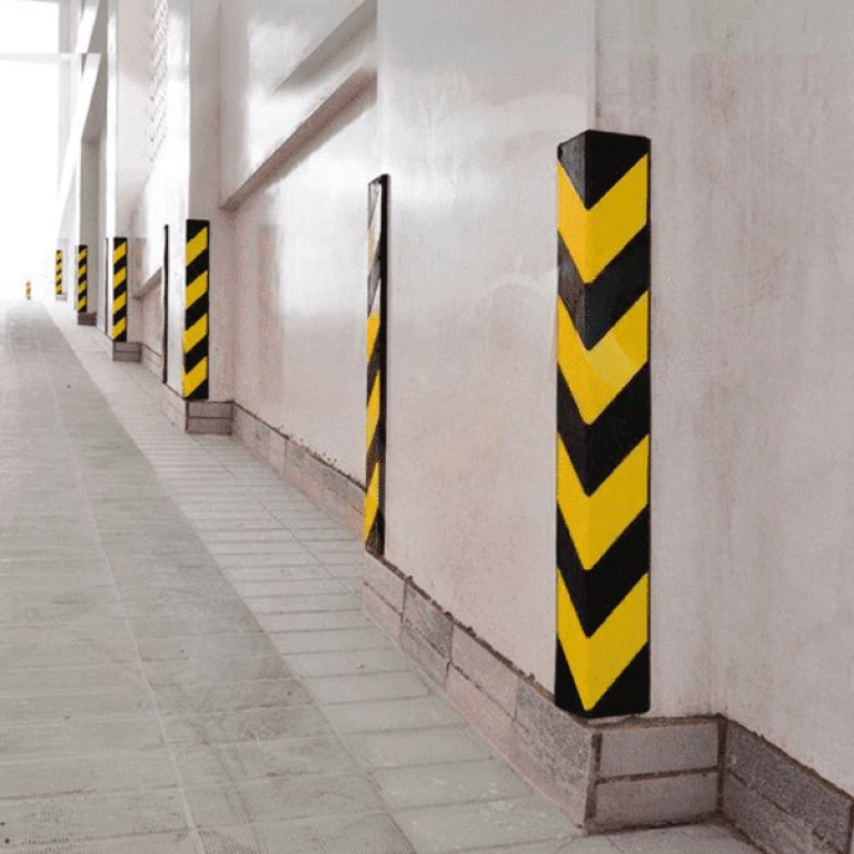 L-Type Reflective Rubber Corner Guard Column Protector for Parking Saf ...
