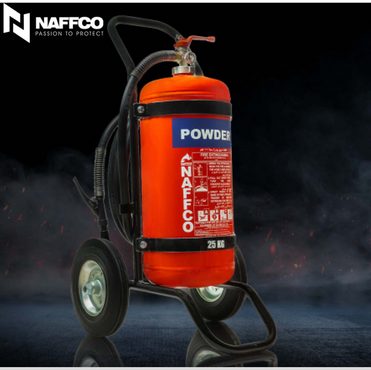 High Performance Wheeled DCP Fire Extinguisher Trolley for Industrial Use