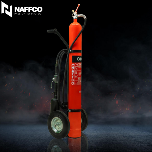 Heavy Duty CO2 Wheeled Fire Extinguisher Trolley for Industrial Safety