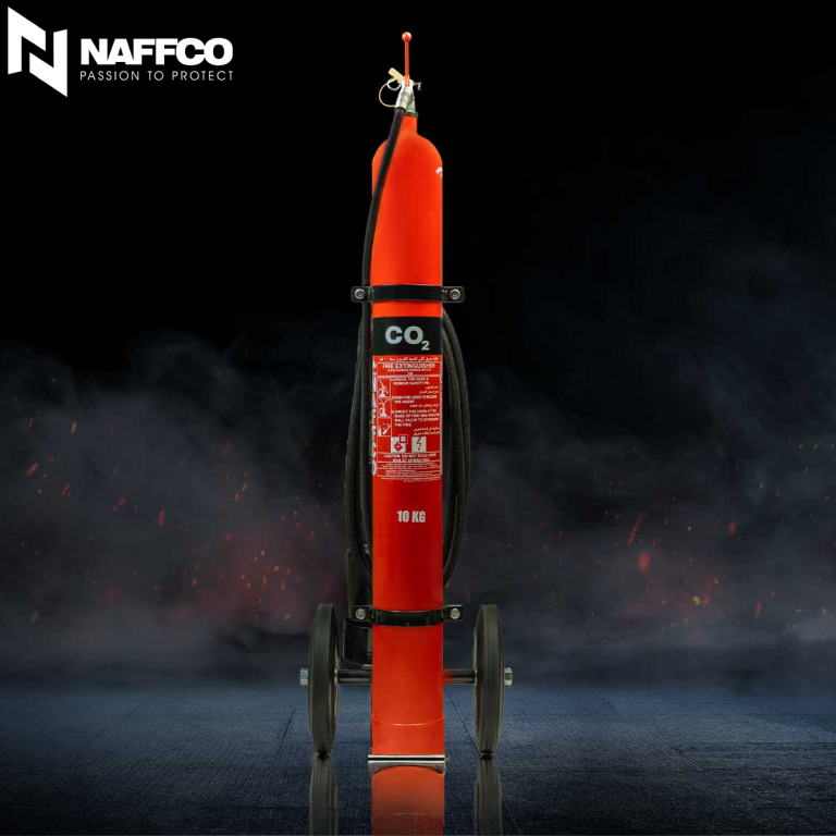 Heavy Duty CO2 Wheeled Fire Extinguisher Trolley for Industrial Safety