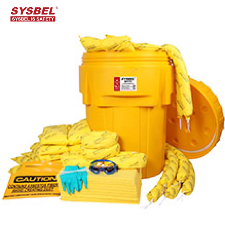 SYSBEL 20 Gallon Chemical Spill Kit with Poly-Overpack Salvage Drum