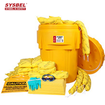SYSBEL 20 Gallon Chemical Spill Kit with Poly-Overpack Salvage Drum