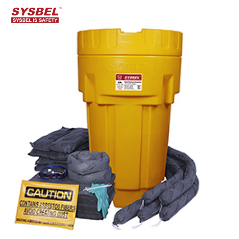 SYSBEL 65 Gallon Wheeled Poly Overpack Salvage Drum Spill Container