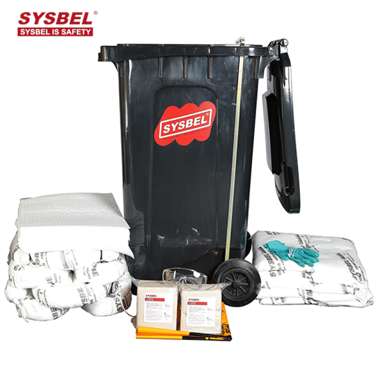 SYSBEL Mobile Oil Spill Cleanup Kit Wheeled Emergency Response