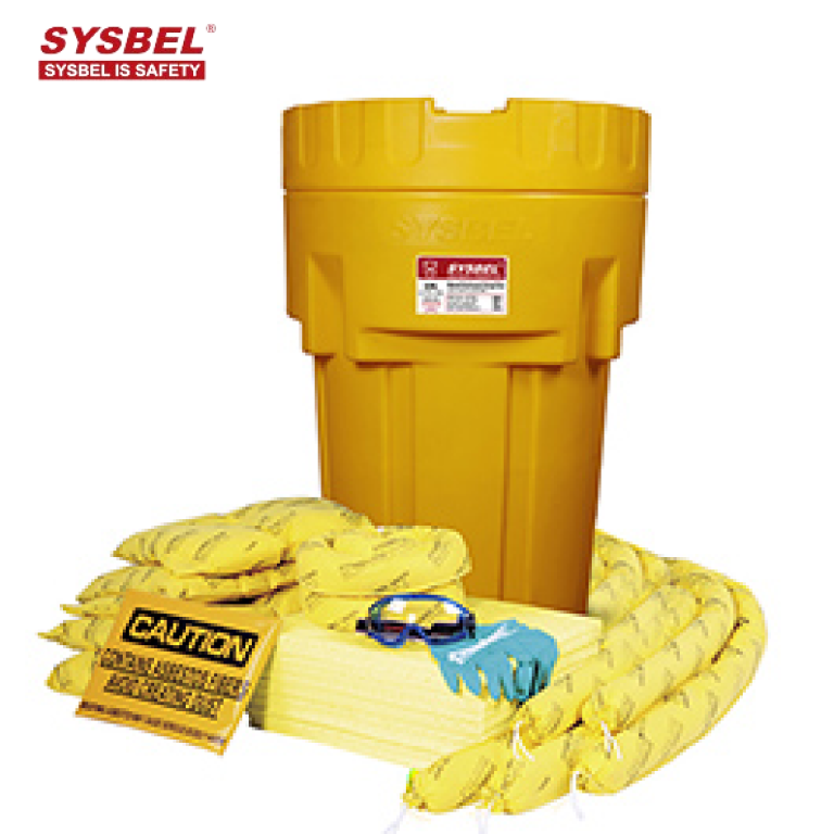 SYSBEL 65 Gallon Wheeled Poly Overpack Salvage Drum Spill Container