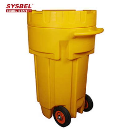 SYSBEL 65 Gallon Wheeled Poly Overpack Salvage Drum Spill Container