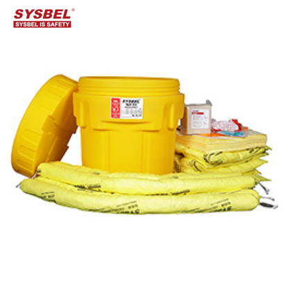 SYSBEL 20 Gallon Chemical Spill Kit with Poly-Overpack Salvage Drum