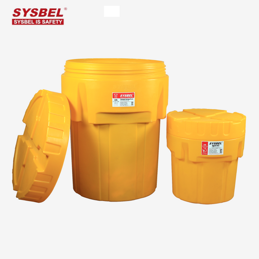Sysbell 20 Gallon Polyethylene Overpack Salvage Drum for Chemical Spills