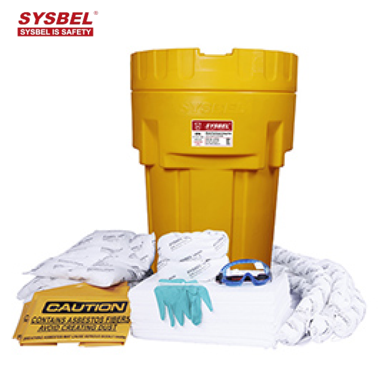 SYSBEL 65 Gallon Wheeled Poly Overpack Salvage Drum Spill Container