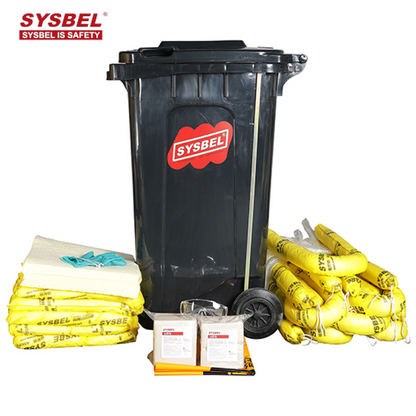 SYSBEL Mobile Chemical Spill Response Kit with Professional Polypropylene Absorbents