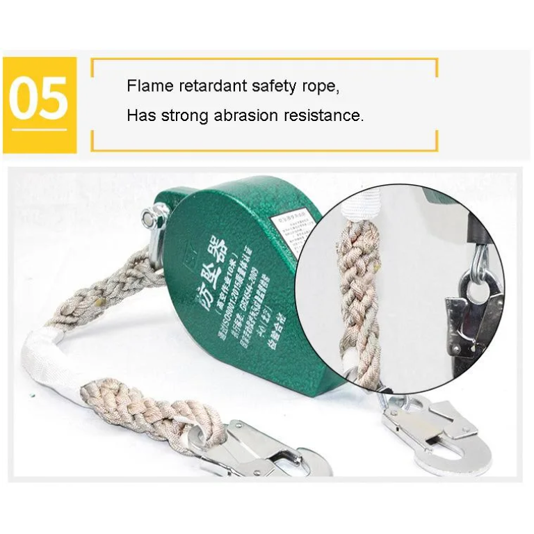 Self Retracting Lifeline Fall Arrester with Durable Stainless Steel Cable