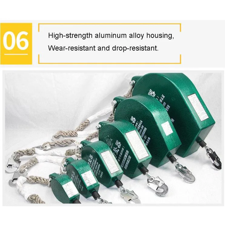 Self Retracting Lifeline Fall Arrester with Durable Stainless Steel Cable