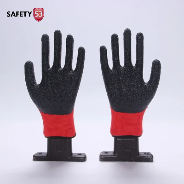 Latex Rubber Crinkle Coated Hand Safety Work Protection Gloves