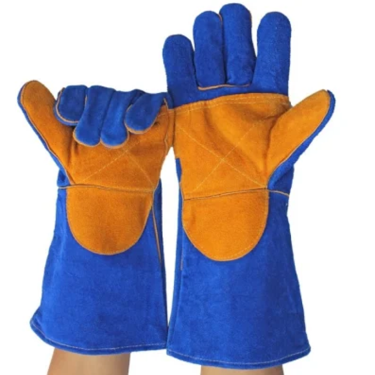 Heat Proof Cow Split Leather Welding Gloves with Palm