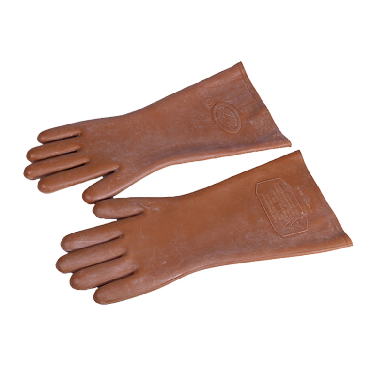 Shuangan 12KV Natural Latex High Voltage Electrical Insulated Rubber Gloves