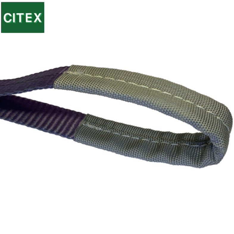 1 Ton Purple Polyester Flat Webbing Lifting Sling Strap