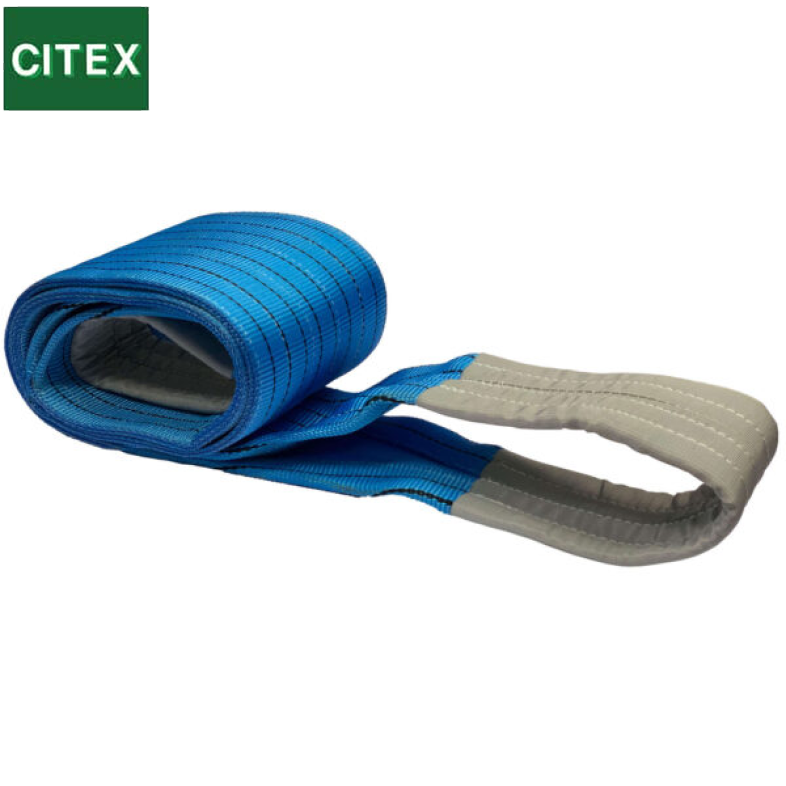 8 Ton Heavy Duty Blue Polyester Flat Webbing Lifting Sling