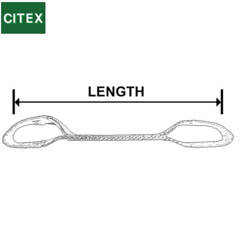 Durable 2 Ton Polyester Flat Webbing Sling with Reinforced Eyes