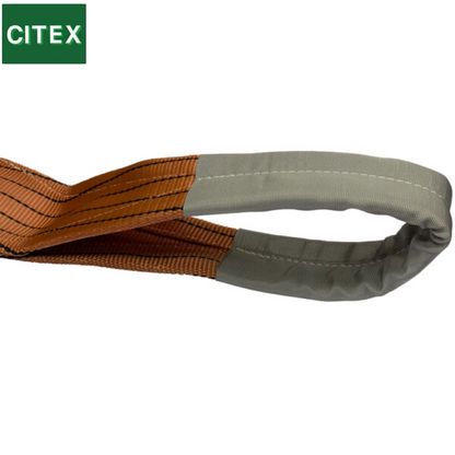 Heavy Duty 6 Ton Brown Polyester Flat Webbing Lifting Sling