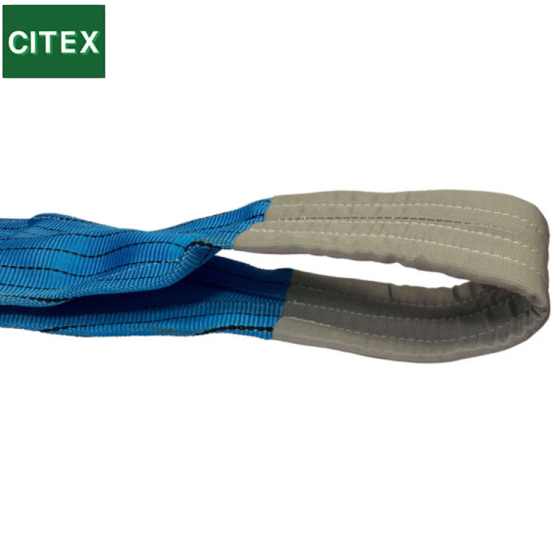 8 Ton Heavy Duty Blue Polyester Flat Webbing Lifting Sling