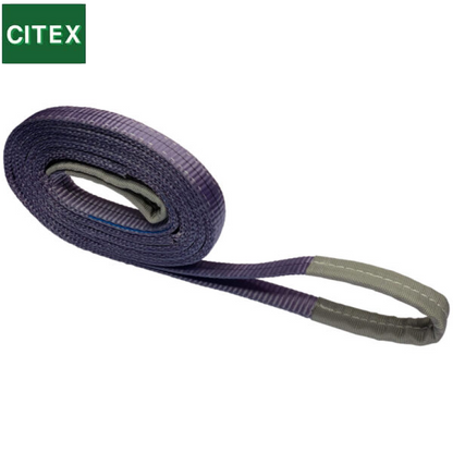 1 Ton Purple Polyester Flat Webbing Lifting Sling Strap