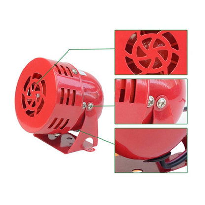 MS-190 Mini Motor Siren 220V Red Metal Security Horn
