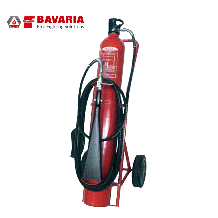 Bavaria 30kg CO2 Wheeled Fire Extinguisher Trolley Industrial Unit