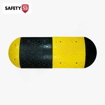 Durable Black and Yellow Rubber Speed Hump Traffic Safety Solution