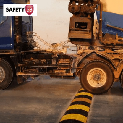 Durable Black and Yellow Rubber Speed Hump Traffic Safety Solution