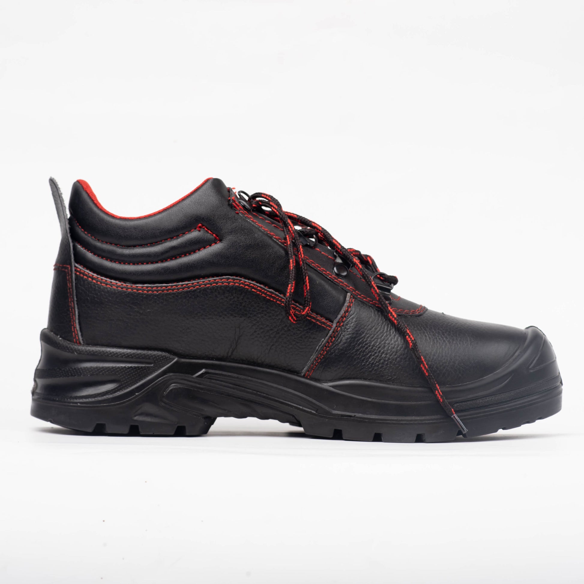 Protecto Steel Toe Leather Safety Shoes with Anti-Slip Rubber Sole