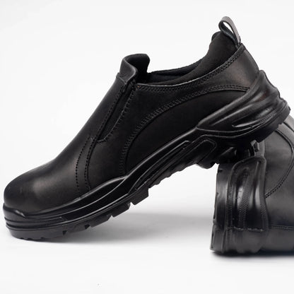 Protecto Steel Toe Genuine Leather Slip-On Professional Safety Shoes