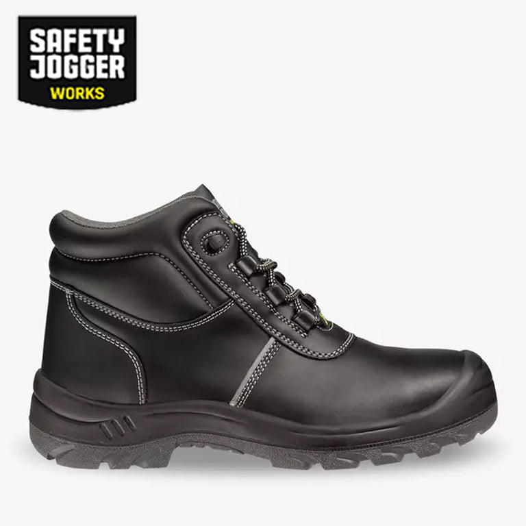 Safety Jogger EOS S3S Mid-Cut ESD Leather Metal-Free Safety Boots