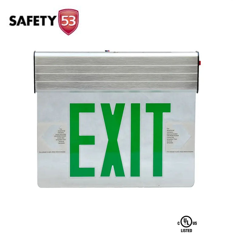 Commercial Aluminum LED Hanging Emergency Exit Sign with Battery Backup