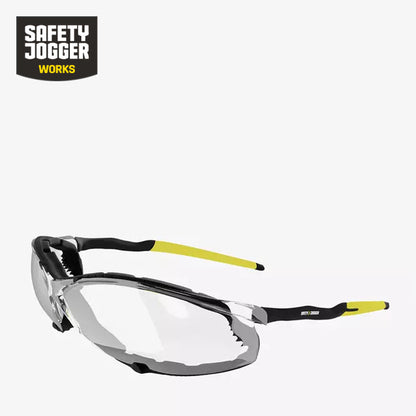 Tsavo Rugged Black Safety Glasses with Clear Anti-Fog Lenses