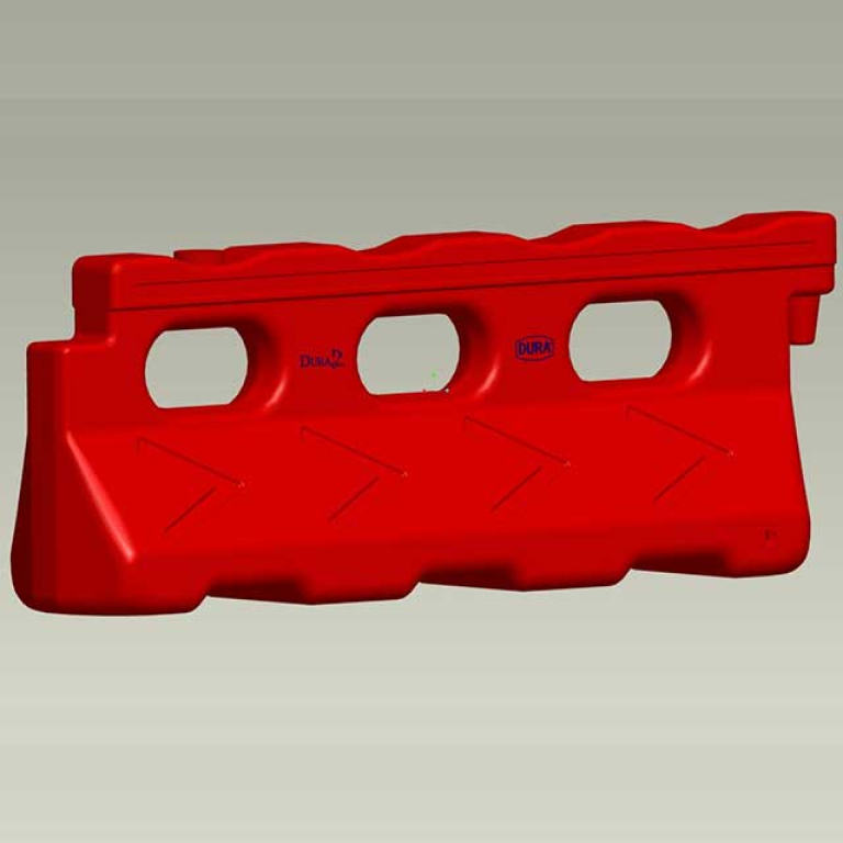 Hacsons High Visibility Orange Interlocking Plastic Road Safety Barrier