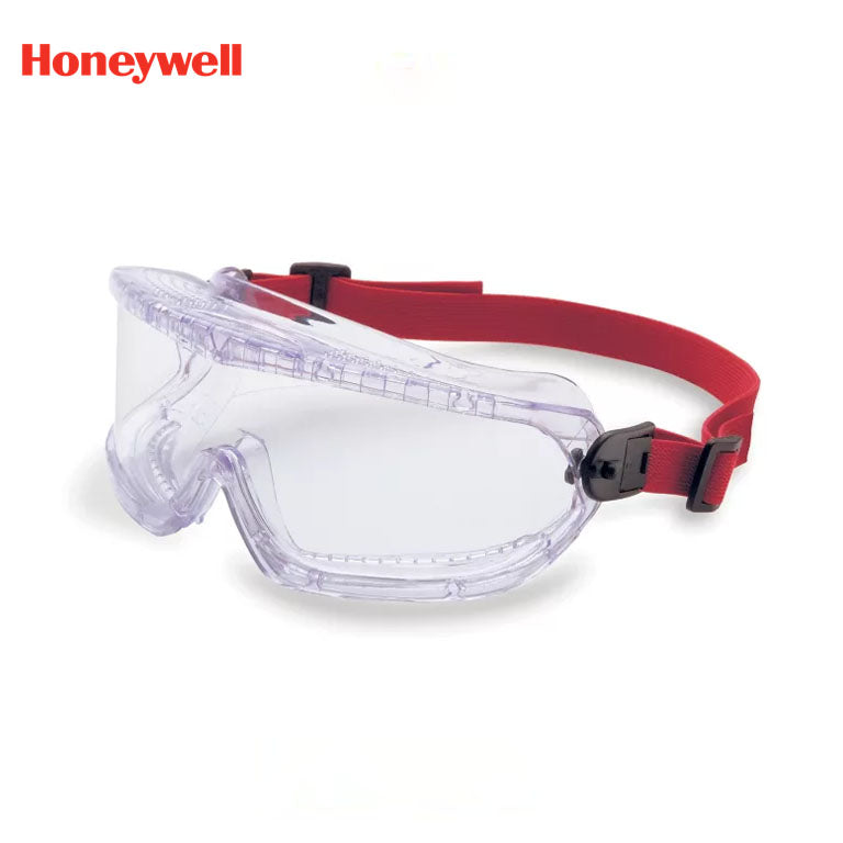Honeywell V-Maxx Anti-Fog Clear Safety Goggles with Orange Strap